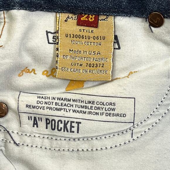 7 for All Mankind Low Rise Bootcut Jeans Ladies Sz 28 Blue Dark Wash Made in USA - Picture 6 of 7